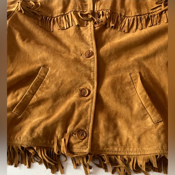 Lucky Brand women’s SZ M Tan Suede Fringe festival Jacket, western inspired - Picture 10 of 11